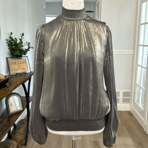 Like new 1. STATE iridescent gray special occasion blouse top Size M